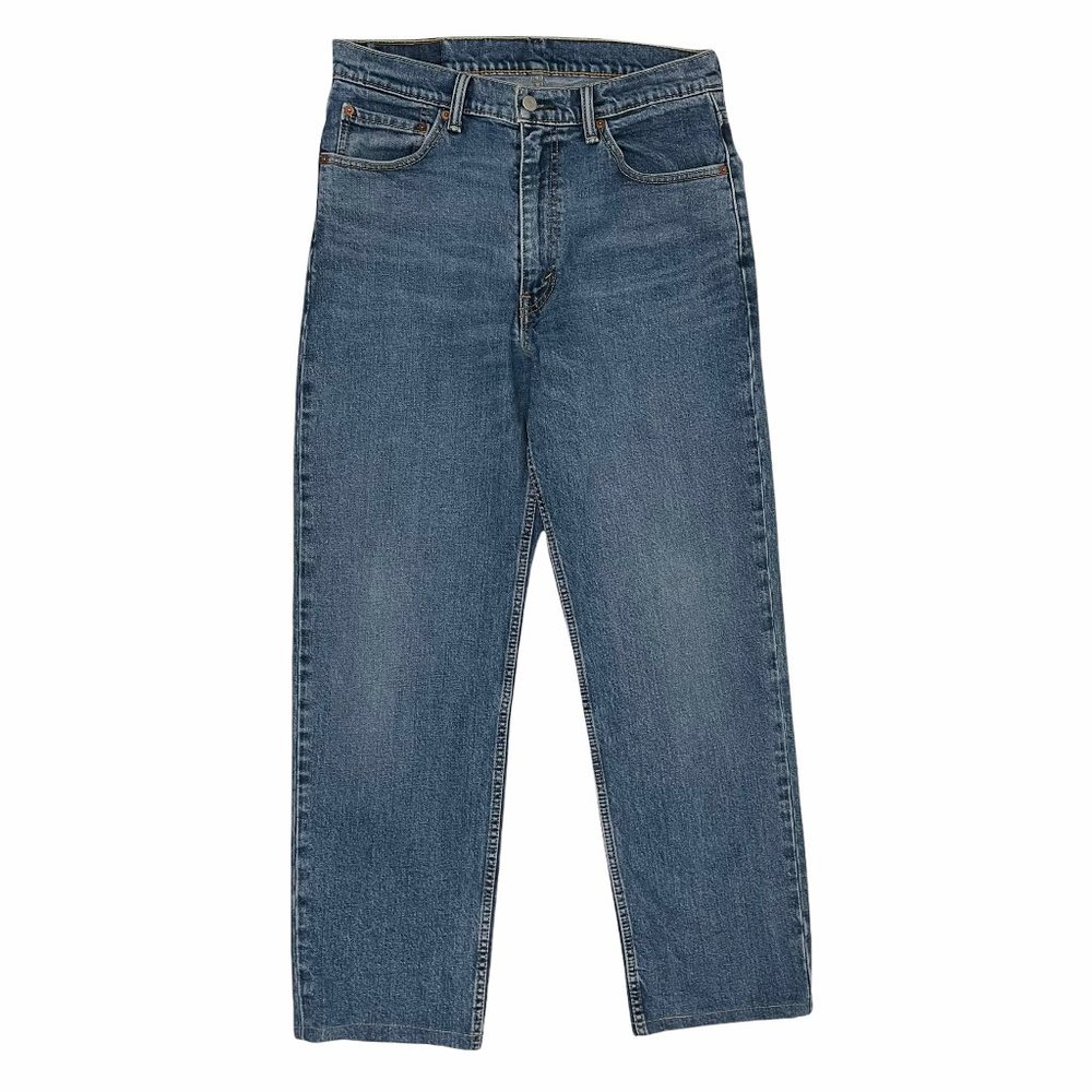Levi’s Men’s 550 Relaxed Fit Medium Wash Jeans 34x32 ALTERED HEM TO 29” Inseam